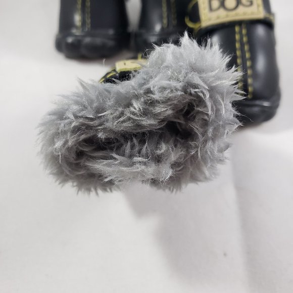 Fur Lined Rubber Sole Dog Shoe/Boot - Picture 3 of 5